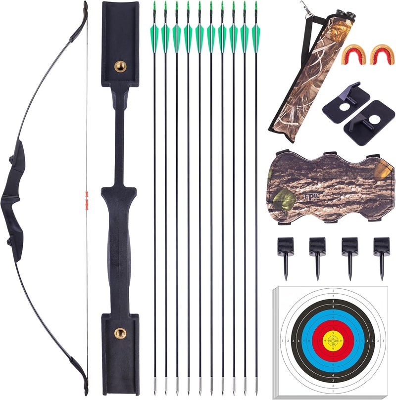 drmvalg Recurve Bow and Arrow Set for Adults - Archery Takedown recurve Bow Set for Beginners/Youth/Adults Target Practicing, Left & Right Handed, 20/30/40lbs - Image 1